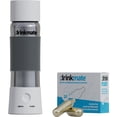 thumbnail image 2 of Drinkmate instaFizz Carbonating Water Bottle - Sparkles ANY Drink On the Go - 21oz Stainless Steel, BPA-Free, Wide Mouth, With Insulating Sleeve and Ten 8g CO2 Chargers (White), 2 of 6