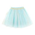 thumbnail image 3 of Tisuna Sequin Skirt For Girls Child Elastic Waist Layer Ruffled Skirt Elegant Lightweight Girls Festival Carnival Dance Outfits Blue Size 5-6 Years, 3 of 6