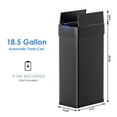 thumbnail image 3 of TLSUNNY 18.5 Gallon Automatic Trash Can for Kitchen, Stainless Steel with Soft-Close Butterfly Lid, Sensor Garbage Can, 3 of 10