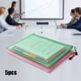 thumbnail image 2 of Under 1$ Mesh Zipper Bags, 5PC A4 Size File Document Pockets Bill Pouch Folders for Office Home Supply, Pink, 2 of 6