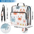 thumbnail image 3 of ALAZA Zipper Binder Crabs 3 Ring Trapper Keeper File Folder Organizer Bag, 3 of 8