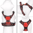 thumbnail image 2 of Howarmer Dog Harness, No-Pull Pet Harness with 2 Leash Clips, Adjustable Soft Padded Dog Vest, Reflective No-Choke Pet Oxford Vest with Easy Control Handle for Small Dogs, Red, XS, 2 of 8