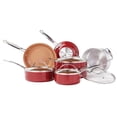 thumbnail image 1 of Juego de utensilios de cocina BulbHead, cobre rojo, cerámica con infusión de cobre, 10 unidades, 1 of 6