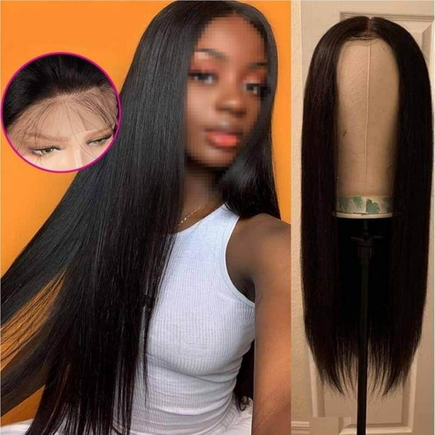 Straight Human Hair Wig Lace Closure Wigs Lace Front Human Hair Wigs for  Women