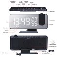 thumbnail image 2 of El más nuevo reloj despertador con proyector 2023 para el techo del dormitorio, radio reloj digital de proyección con alarmas duales, 4 atenuadores, alarma fuerte LED de espejo grande de 7.3 ", 2 of 5