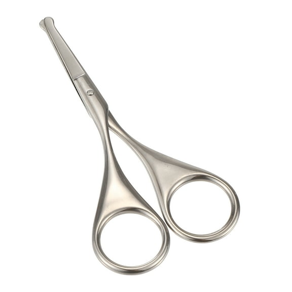 Round Head Nose Hair Tweezers Nose Hair Trimming Tweezer Eyebrow Clipper Trimmer Silver Tone 3.86"x1.93"