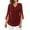 Wine, variant on BLVB Women's 3/4 Sleeve Dressy Tops Elegant V Neck Blouse Tunic Shirts for Women for Casual Work Evening Party