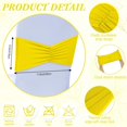 thumbnail image 3 of 150 Pcs Spandex Chair Sashes Bows Bands Chair Covers Decorations Elastic Ribbon Seat Ties for Wedding Birthday Party Banquet Hotel Events Ceremony(Yellow), 3 of 14