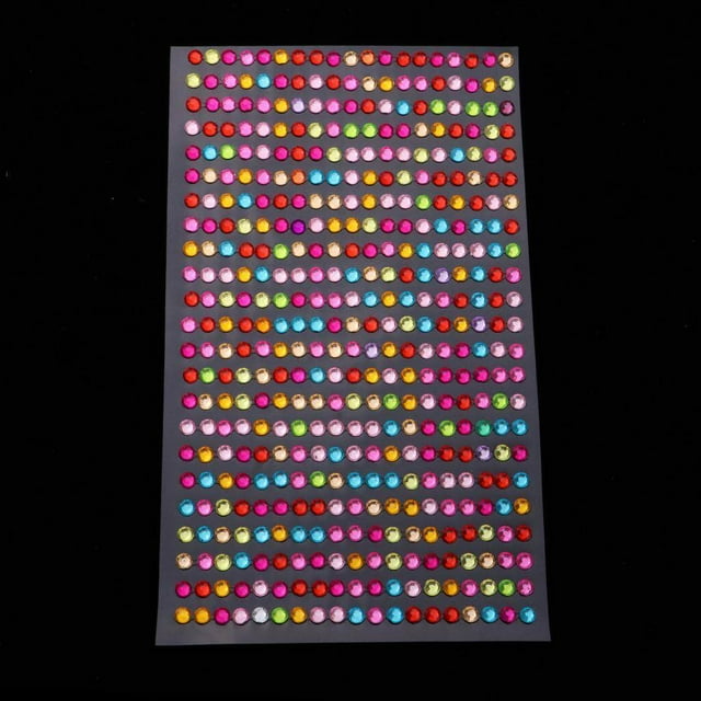 Baohd 5 Pcs Autocollants d'Embellissement de Gemmes en Strass Cristal Multi 4mm