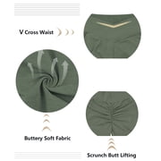 A AGROSTE Womens Seamless V-Cross High Waisted Workout Yoga Leggings