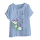 thumbnail image 4 of Camiseta suelta informal de verano con cuello redondo y manga corta con estampado de flores para mujer OAVQHLG3B Store  lin121212, 4 of 4