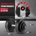 thumbnail image 2 of Yes4All 170LB Adjustable Dumbbell Weight Set, 85 lb, 2 of 5