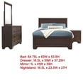 thumbnail image 5 of Bello 4pc Queen Size Bedroom Set- Recessed Grooves- Dark Cocoa Brown, 5 of 6