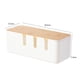 thumbnail image 3 of Caja de gestión de cables con tapa de madera 30,4 x 12,3 x 11,6 cm organizador de cables ABS, 3 of 8