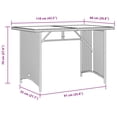 thumbnail image 4 of vidaXL Garden Table with Glass Top Black 110x68x70 cm Poly Rattan, 4 of 5