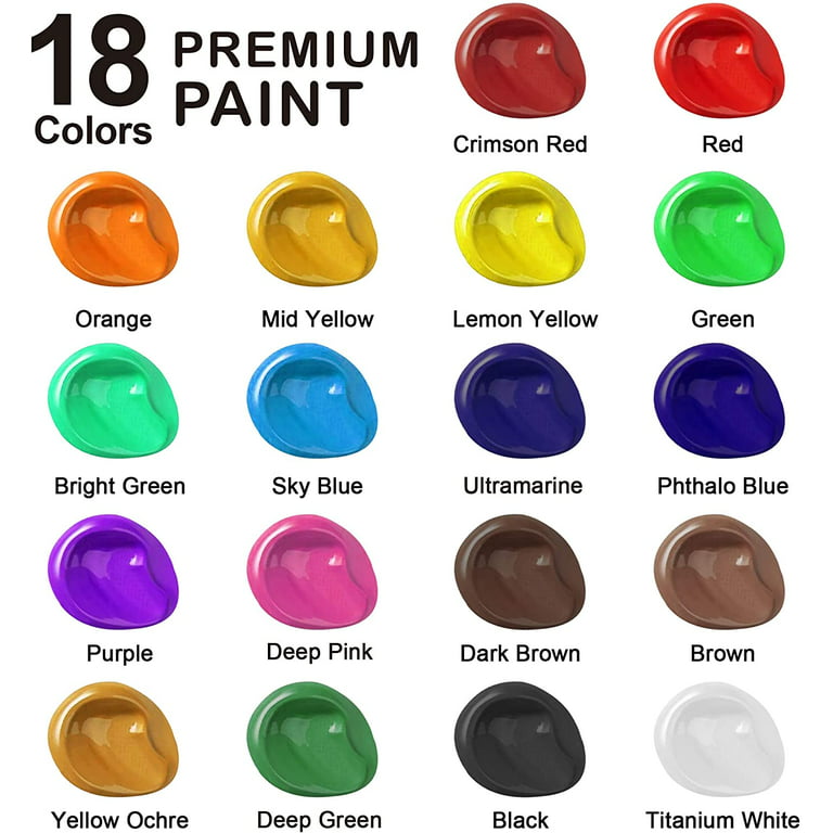 Acrylic Paint Set, Shuttle Art 30 x12ml Tubes Artist Quality Non Toxic Rich Pigments Colors Great