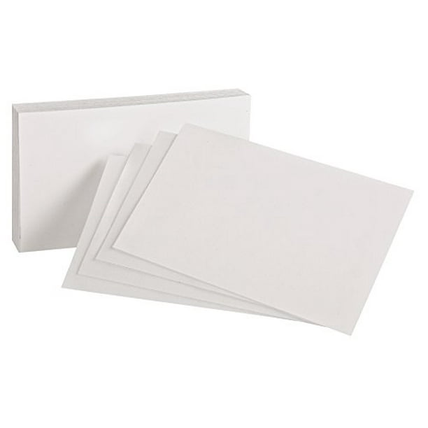 Oxford Blank Index Cards White 3 x 5 Inches 100 per Pack (40150SP)