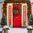 thumbnail image 2 of Christmas Hanging Porch Signs Banner with LED String Light Christmas Door Banner for Indoor Outdoor Home Garage Wall Holiday Party Decorations (C), 2 of 6