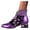 R-Purple, variant on Kcodviy Women's Winter Thick Soled S Boots for Women and Fleece High Top Women Boots Low Heel Leather Ankle Boots Warm and Womens Lug Sole Platform Boots Comfortable Shoes