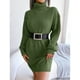 thumbnail image 2 of Vestido de Suéter Nikou de Manga Larga con Cuello Alto para Mujer Primavera Otoño Invierno 2022, 2 of 9