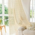 thumbnail image 4 of Handmade Crochet Window Curtain Hollow Out Boho Curtains with Tassels for Living Room Vintage Knitting Lace Drapes Rod Pocket, 4 of 4