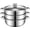 Steamer Pot 11" 3Tier, variant on Steamer Pot for Cooking 11 inch Steamer Pot, 3-tier Multipurpose 18/8 Stainless Steel Steam Pot Cookware with Lid for Vegetable, Dumpling, Stock, Sauce, Food