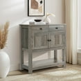 thumbnail image 4 of LuxenHome 35.43" Wide Server 2-Drawer 2-Door Buffet Storage Cabinet, 4 of 6