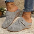 thumbnail image 2 of Pandaie Closed Toe Clogs for Women Arch Support Wedge Platform Slip on Mules Hollow out Orthopedic Slides Sandals Backless Casual Walking Shoes Light Gray Size 6.5, 2 of 7