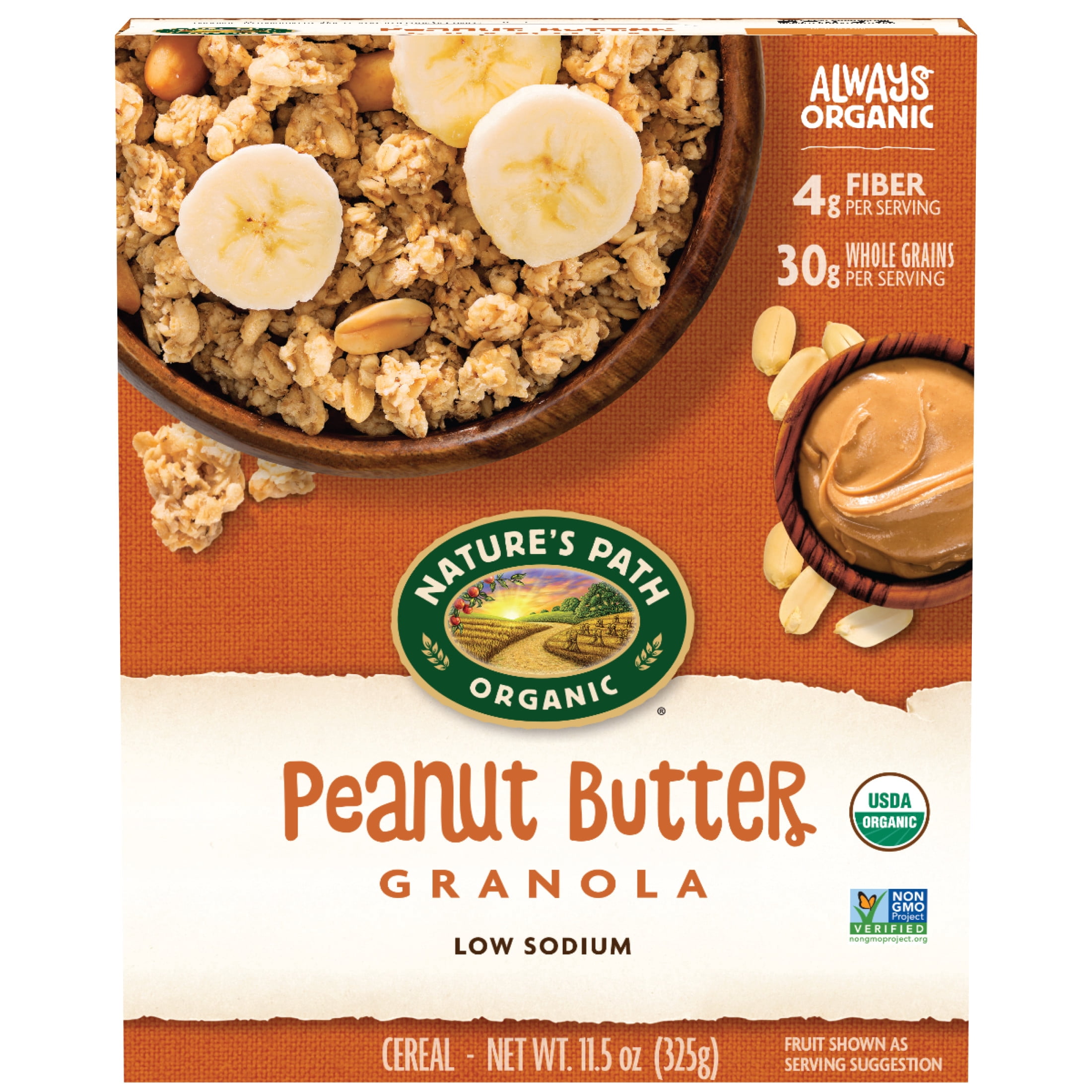 (3 pack) Nature's Path Organic Granola, Peanut Butter, 11.5oz Box
