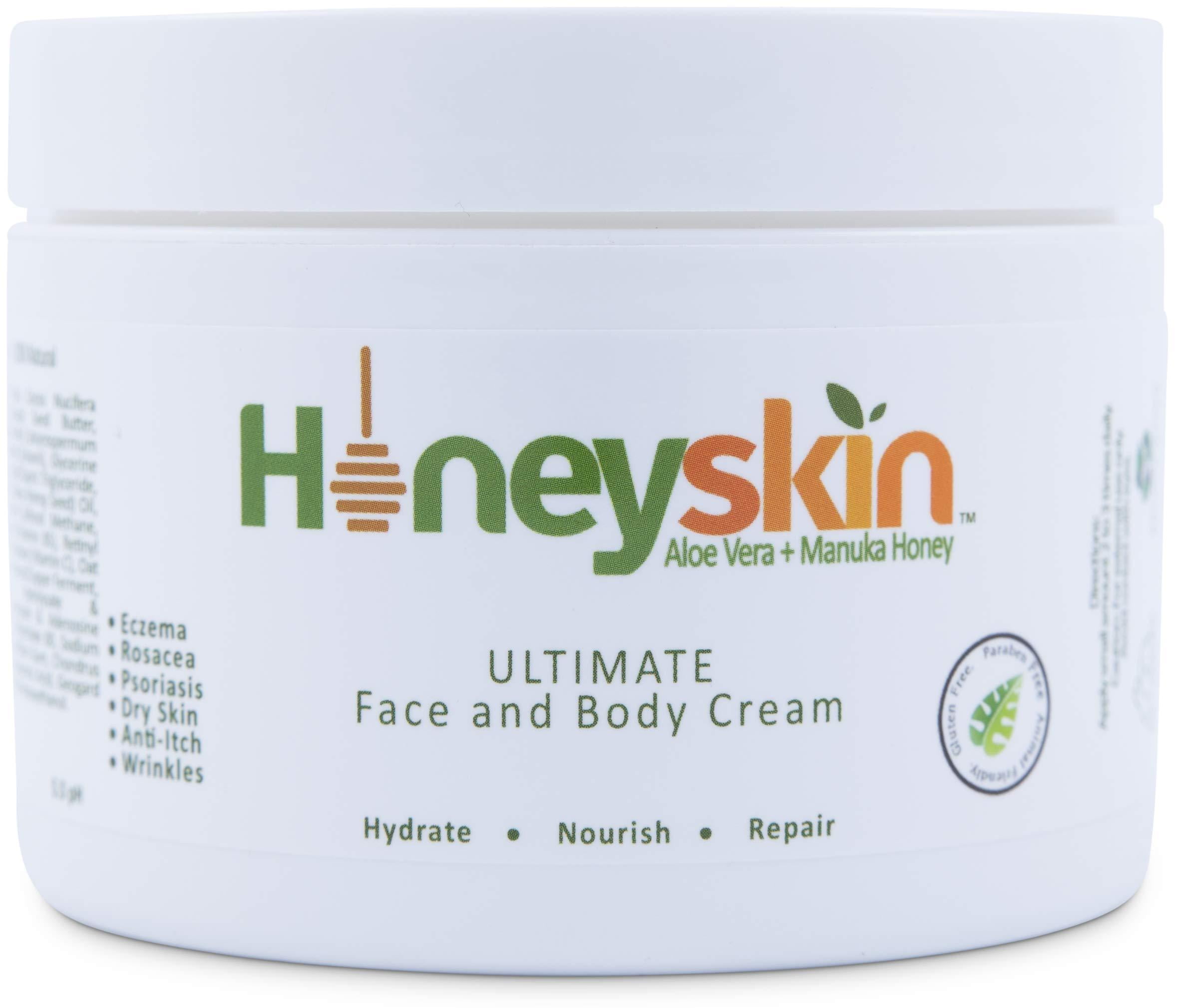 Face and Body Cream Moisturizer Nourishing Aloe Vera Manuka Honey
