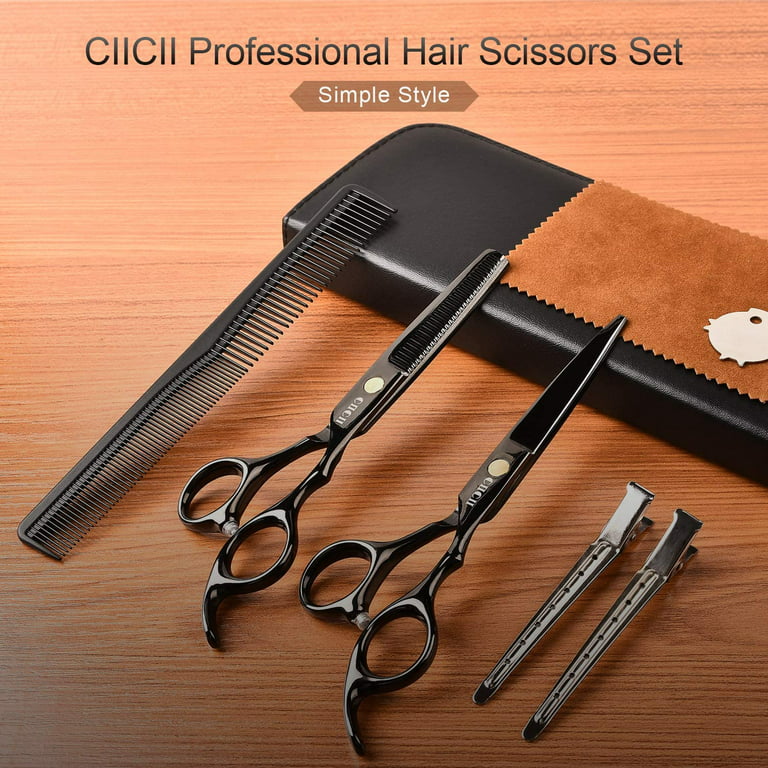 8 PCS Hair Cutting Scissors Kit, Professional Barber Shears Set