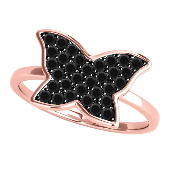 Aone 0.35 Carat Natural Diamond Wedding & Engagement Rose Gold Ring for Women