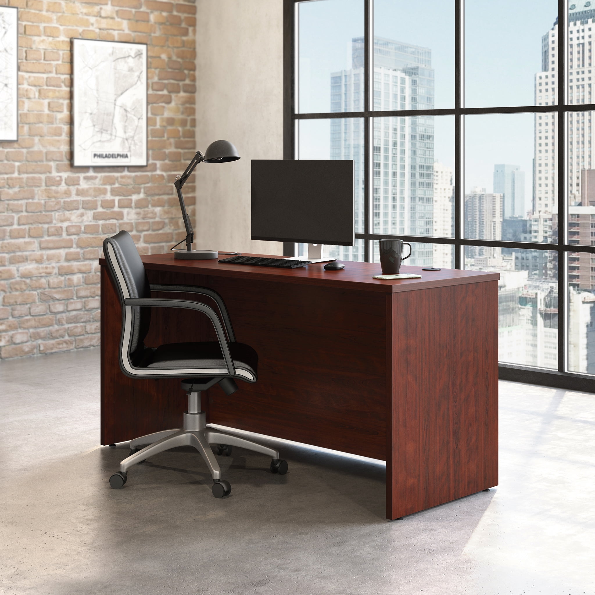Astoutdoor Desk 60 x 24 in, Red Finish