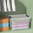 thumbnail image 4 of 22 Quart Clear Latching box, Plastic Storage Bin with Wheels, 6 Packs, 4 of 14