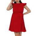 thumbnail image 2 of Lucakuins Vestido de Maternidad para Mujer, Mini Vestido de Embarazo con Cuello Redondo y Cuello Redondo para Casual Diario Lucakuins moda, 2 of 6