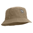 thumbnail image 5 of Iguana Sketch Embroidered Pigment Dyed Bucket Hat - Khaki OSFM, 5 of 5