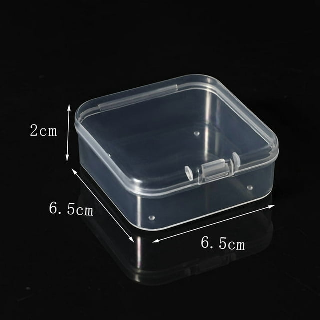 suxuMhao Storage Box, 30-Pack Clear Square Plastic Boxes, Plastic Storage Bins with Lids, Clear Plastic Containers, Parts Storage Box, Small Plastic Tote for Organizing, 6.5×6.5×2CM