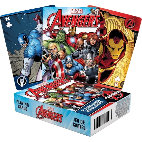 Marvel Avengers Playing Cards Deck, Officially Licensed Superhero Card Game, Standard 52-Card Set