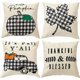 thumbnail image 1 of Fundas de almohada de otoño, 18X18 pulgadas Funda de almohada de calabaza a cuadros de búfalo para decoraciones de otoño, decoraciones de Acción de Gracias, 1 of 5