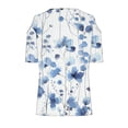 thumbnail image 4 of ibuvkizy Womens Tops Short Sleeve Shirts for Women,Women's Fashionable Solid Color T-shirt Short Sleeved Shirt Round Neck Casual Top,Plus Size Blouses Shirts,Summer Casual Graphic Tees, 4 of 5