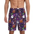thumbnail image 2 of Daiia Halloween Sweet Candy Mens Woven Stretch Pajama Short,Short Pajama Pants-4X-Large, 2 of 9
