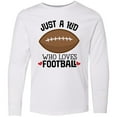 thumbnail image 3 of Inktastic Football Fan Just a Kid Long Sleeve Youth T-Shirt, 3 of 5