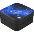 thumbnail image 3 of GZHJMY Blue Galaxy Small Jewelry Box, Portable Leather Travel Jewelry Storage Case for Rings Earrings Necklace Bracelets, 3 of 7