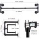 thumbnail image 3 of Hogar Estante de Ropa, Perchero de Pared para Ropa Industrial para Colgar, Barra Desmontable Multiusos para Armario, Balcón, Baño, Dormitorio, Hierro Negro, 3 of 4