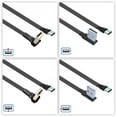 thumbnail image 4 of Flat Right Angles USB To Type C Adapters Data Transfer Cable 480Mbps Charging Cord for Small Space Laptops, 4 of 8