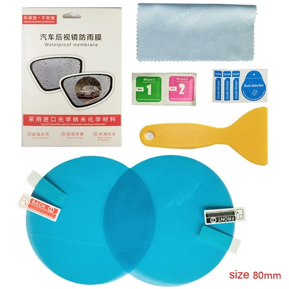 Elroy 1 Pair Car Rearview Mirror Window Clear Film Anti Fog Anti-glare Rainproof Protective Film Car Sticker