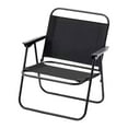 thumbnail image 4 of Colaxi Folding Camping Chair Carbon Steel Frame Lightweight Convenient with Armrests Beach Chair for Backyard Lawn Cycling Traveling, 4 of 8