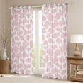thumbnail image 2 of jejeloiu Abstract Leopard Print Blackout Curtains Set of 2 (52x84 Each),Rustic Farmhouse Retro Window Curtains,Pink White Curtains and Drapes For Girl,Microfiber Bedroom Decor, 2 of 6
