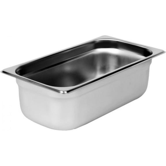 TrueCraftware- Third Size 4" Deep Stainless Steel Anti-Jamming Steam Pan 24 Gauge- Steam Food Pan Anti-Jam Steam Table Hotel Pan for Restaurant Family Events Personal Catering Use
