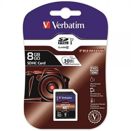 Verbatim 43961 - 8 Gb Secure Digital Card - (sdhc) Class 10 - Warranty: 2y